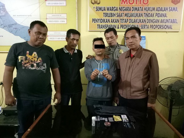 Polsek Bangkinang Barat Tangkap Pelaku Narkoba di Salo